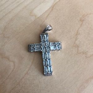 Topaz and Sterling Silver Cross